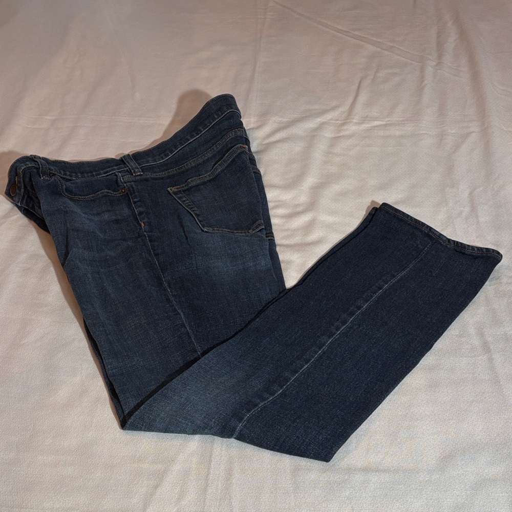 J. Crew Dark Blue Denim Womens Straight Leg Stretch Jeans Size 31